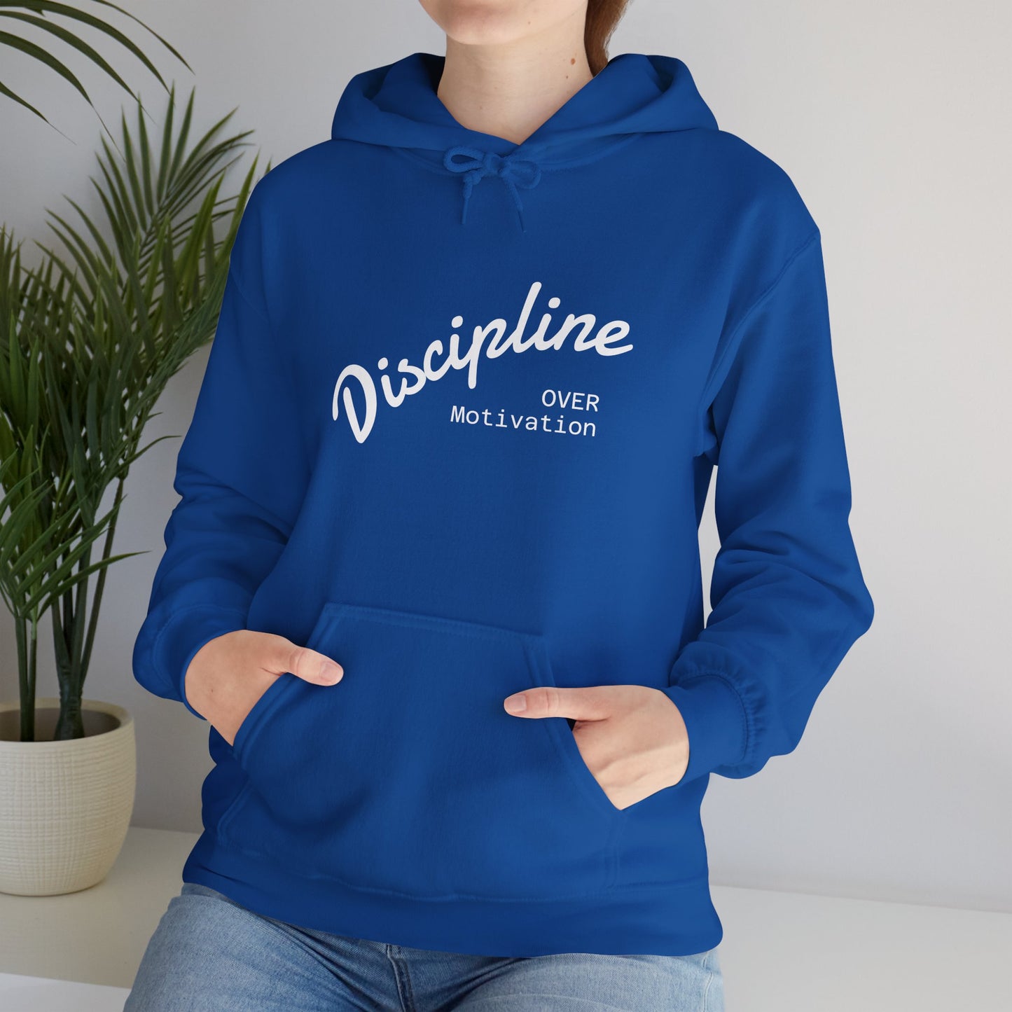 Motivational Hoodie: Discipline Over Motivation, Unisex Sweatshirt for Fitness Lovers, Cozy Gift for Athletes, Inspirational Apparel