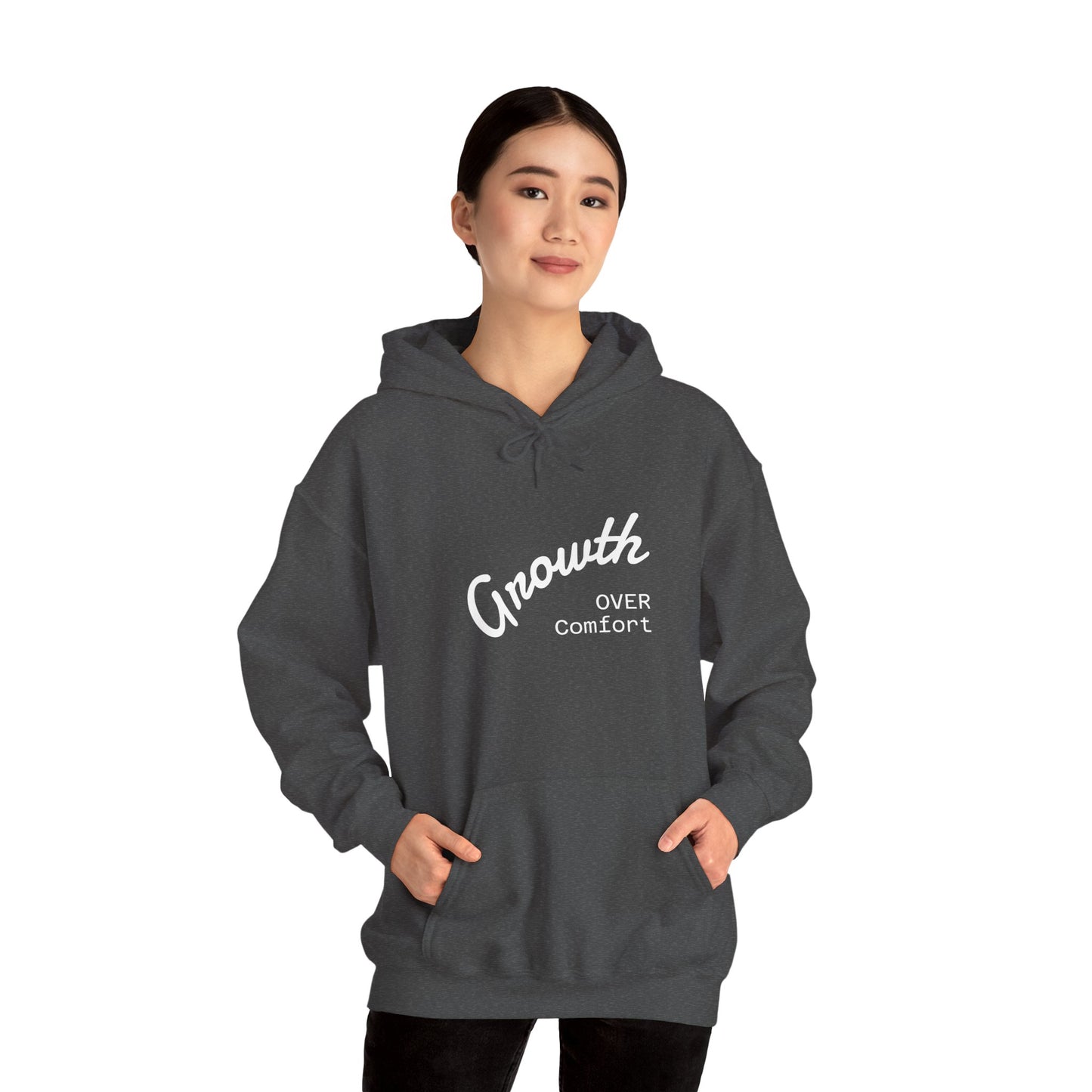 Growth Over Comfort Hoodie - Inspirational Unisex Sweatshirt for Personal Growth