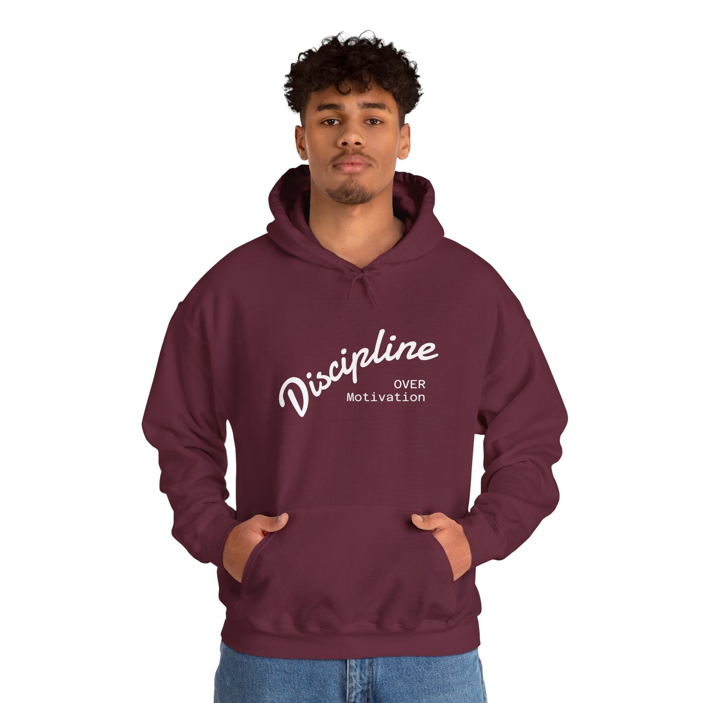Discipline Over Motivation Hoodie, Unisex Sweatshirt, Cozy Gift for Athletes, Motivational Fashion, Inspirational Apparel