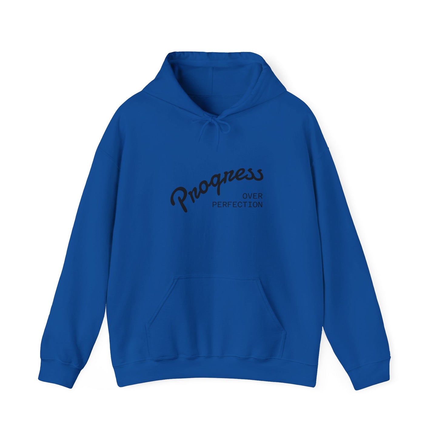 Man Progress Over Perfection - Minimalist Motivational Hoodie