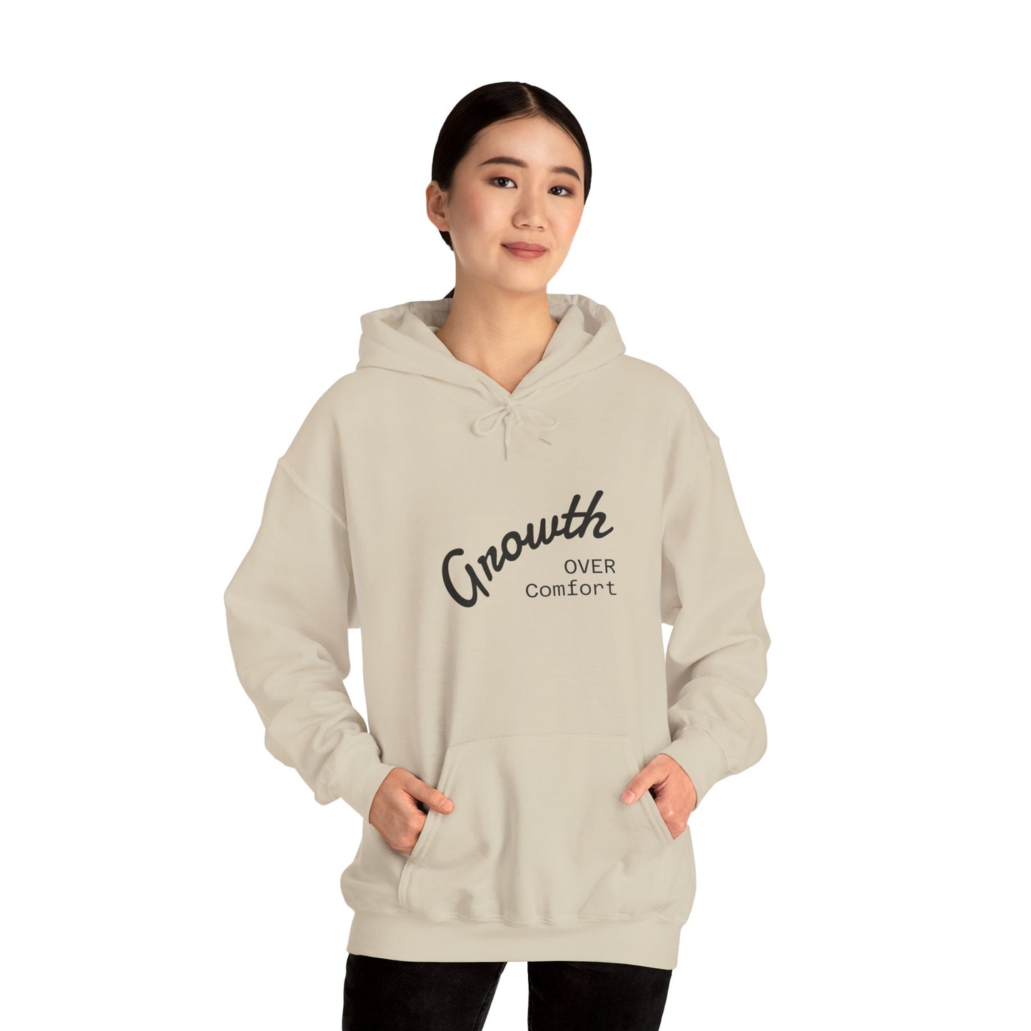 Growth Over Comfort Hoodie - Inspirational Unisex Sweatshirt for Personal Growth