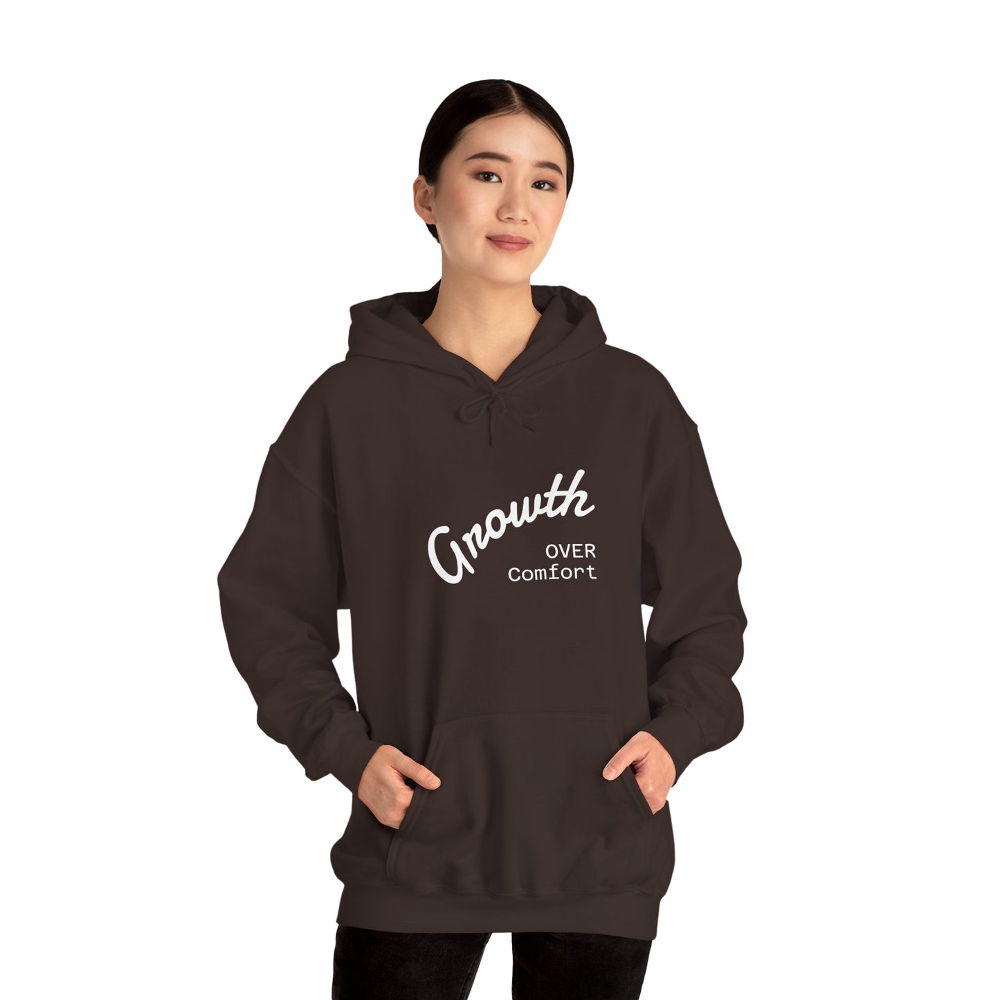 Growth Over Comfort Hoodie - Inspirational Unisex Sweatshirt for Personal Growth
