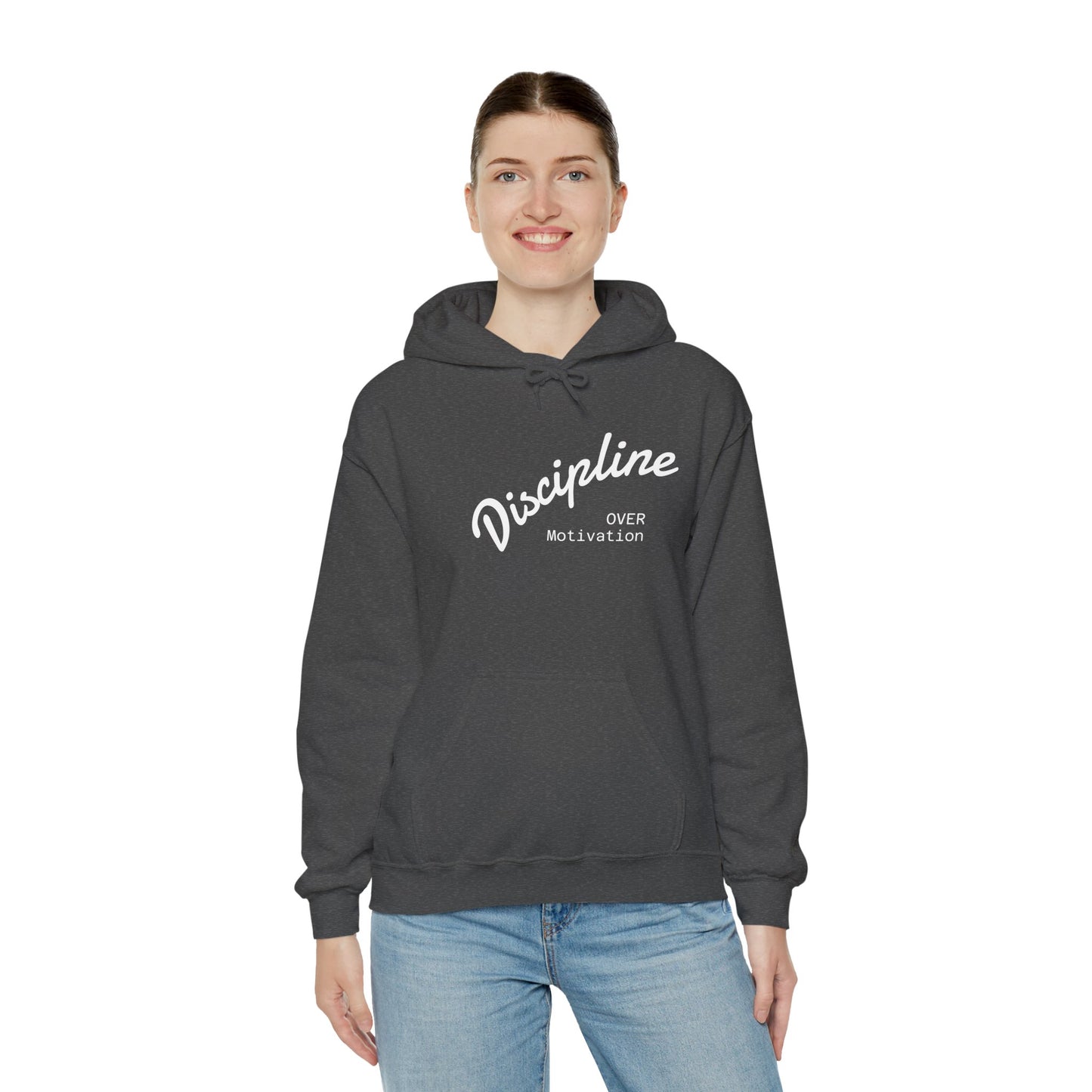 Motivational Hoodie: Discipline Over Motivation, Unisex Sweatshirt for Fitness Lovers, Cozy Gift for Athletes, Inspirational Apparel