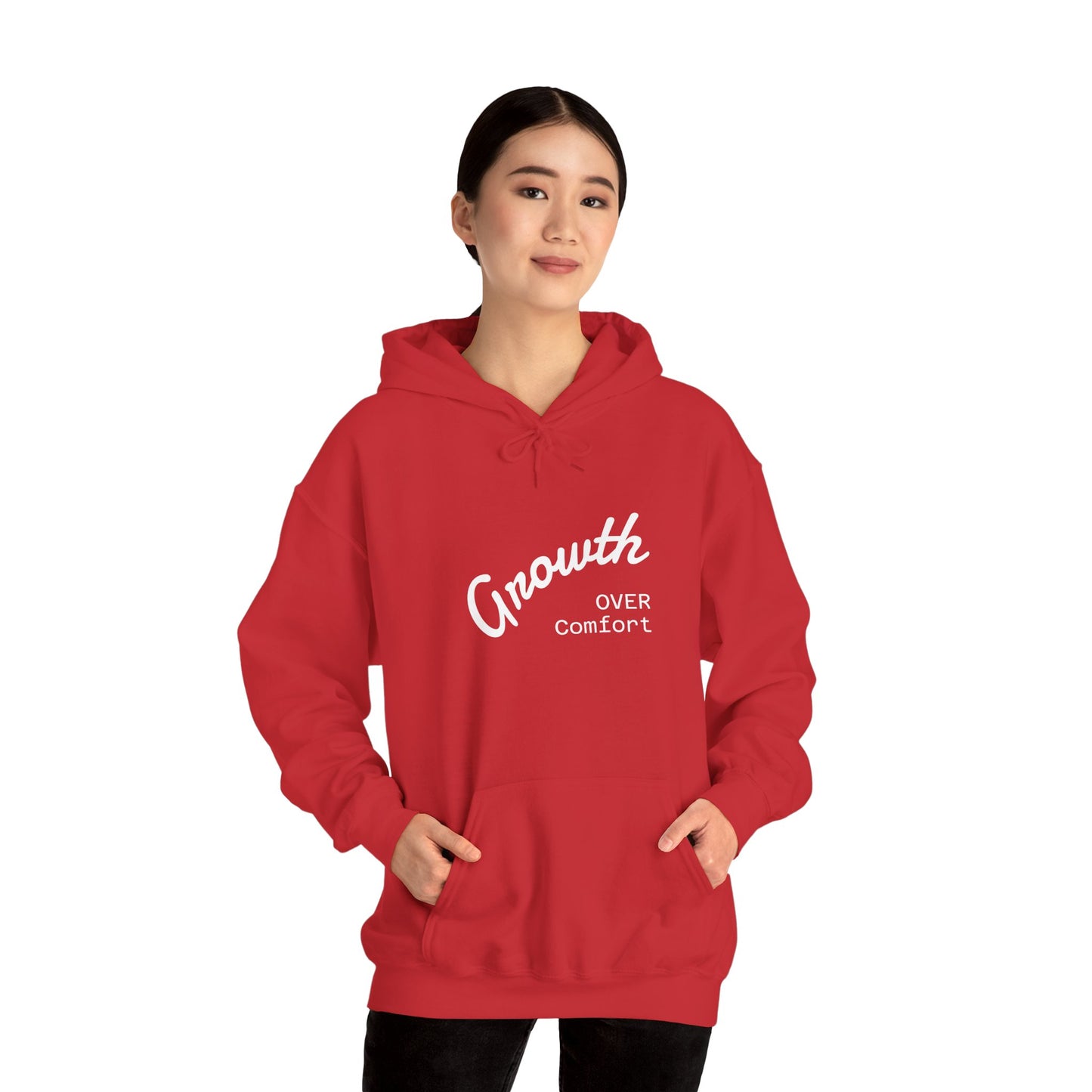Growth Over Comfort Hoodie - Inspirational Unisex Sweatshirt for Personal Growth