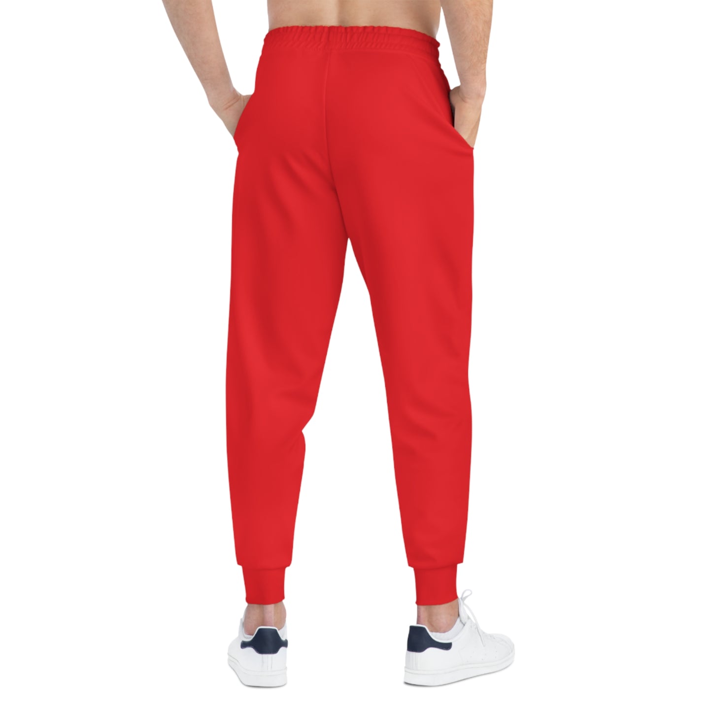 Red Athletic Joggers with Proquest Design | Trendy Activewear for Sports, Casual Outings, Gifts, Daily Comfort, Workout Apparel