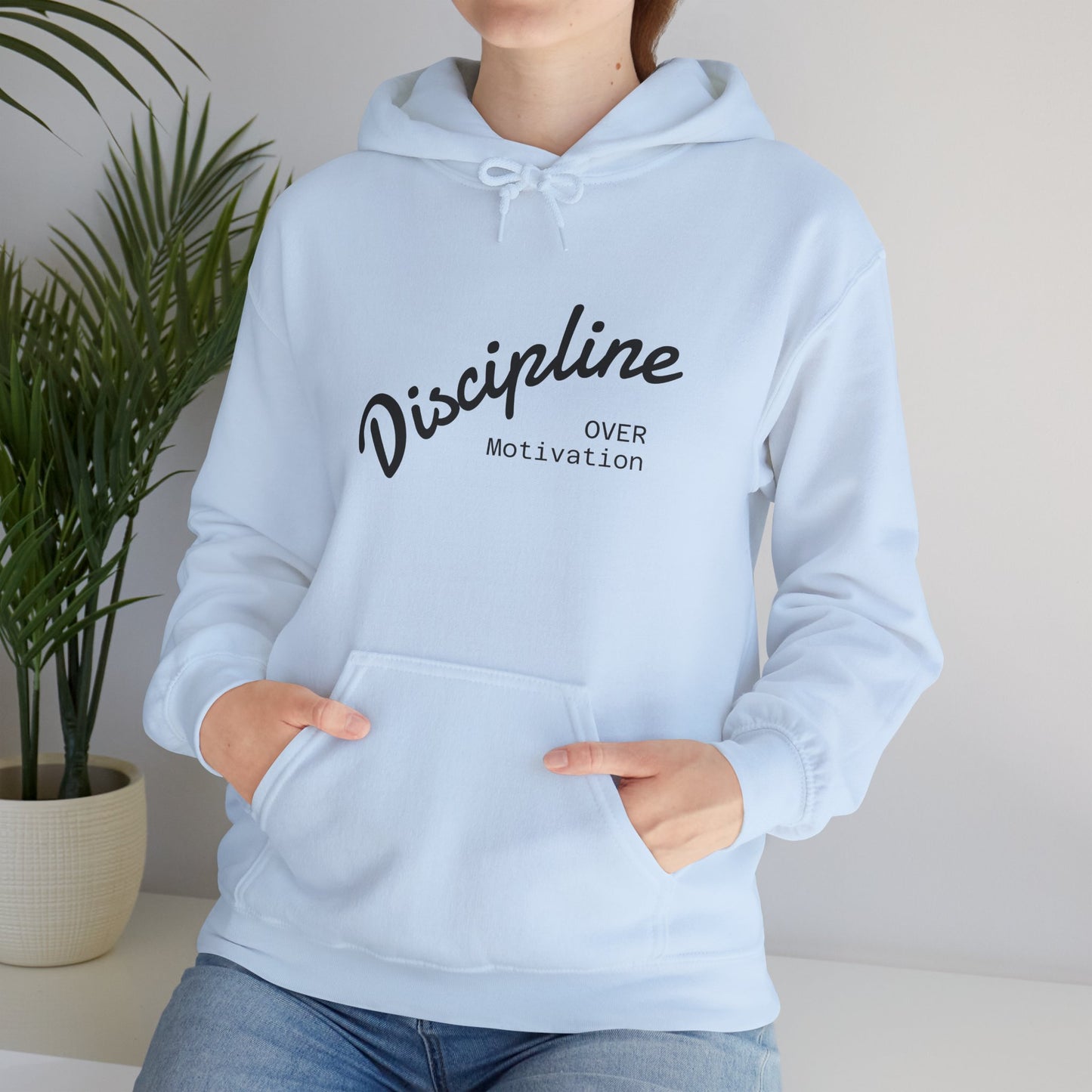Motivational Hoodie: Discipline Over Motivation, Unisex Sweatshirt for Fitness Lovers, Cozy Gift for Athletes, Inspirational Apparel