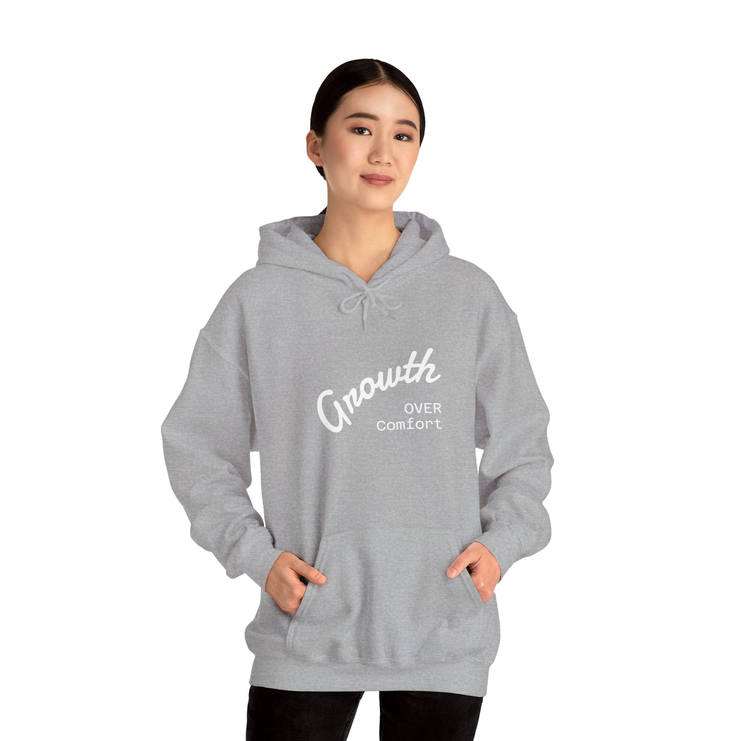 Growth Over Comfort Hoodie - Inspirational Unisex Sweatshirt for Personal Growth