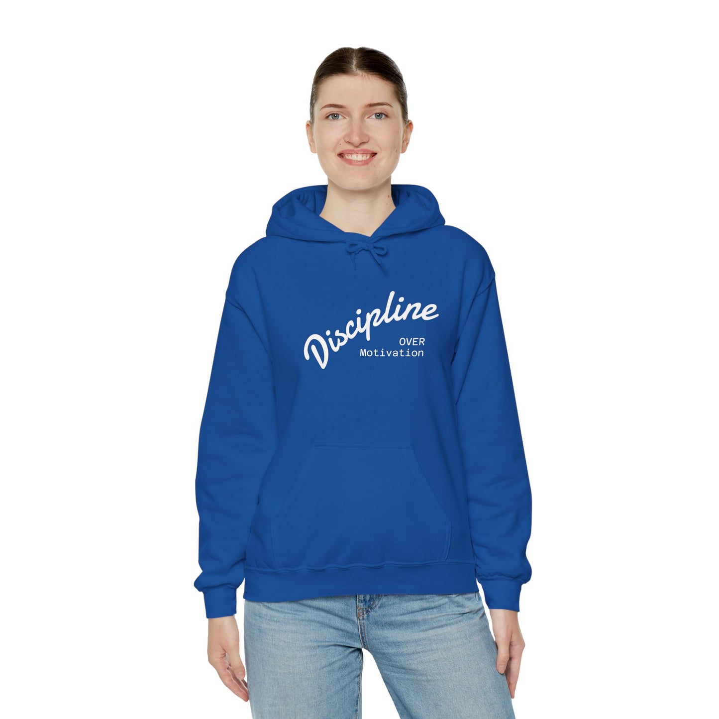 Motivational Hoodie: Discipline Over Motivation, Unisex Sweatshirt for Fitness Lovers, Cozy Gift for Athletes, Inspirational Apparel