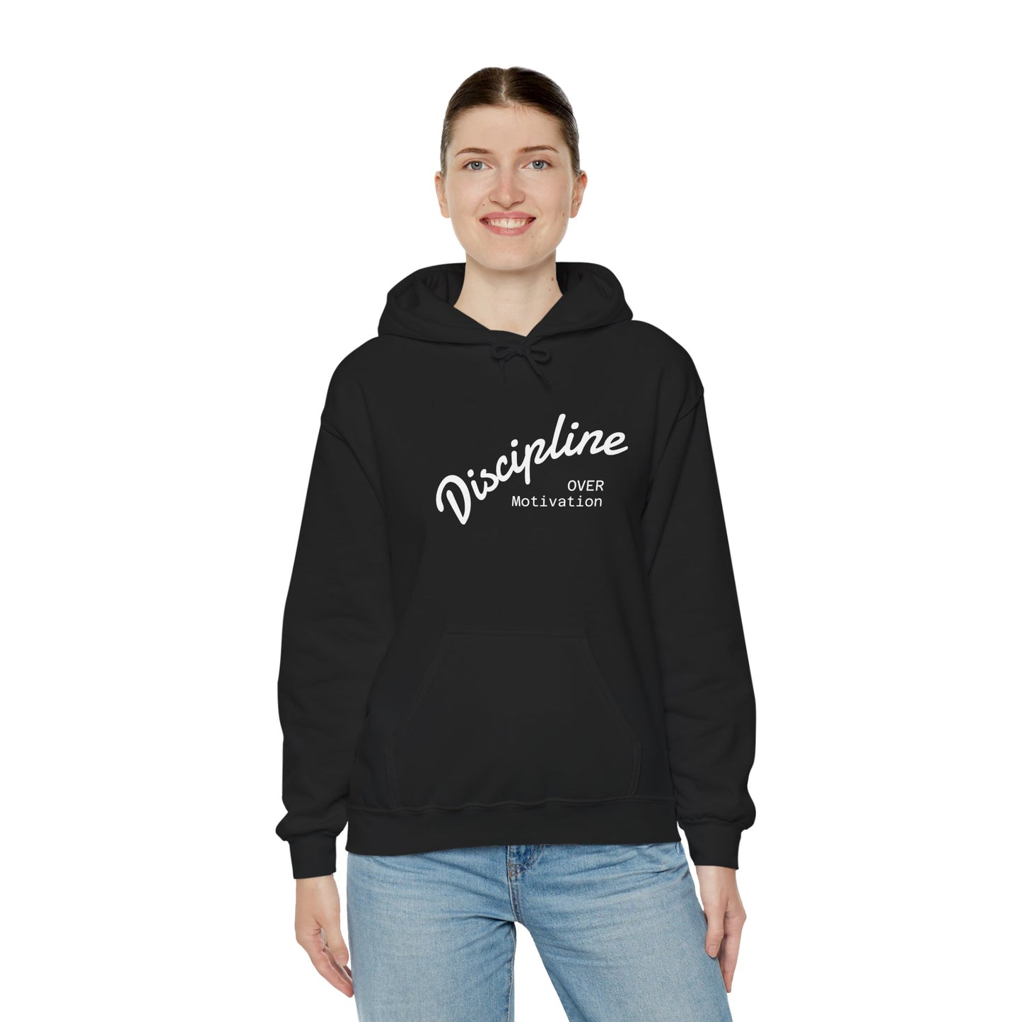 Motivational Hoodie: Discipline Over Motivation, Unisex Sweatshirt for Fitness Lovers, Cozy Gift for Athletes, Inspirational Apparel