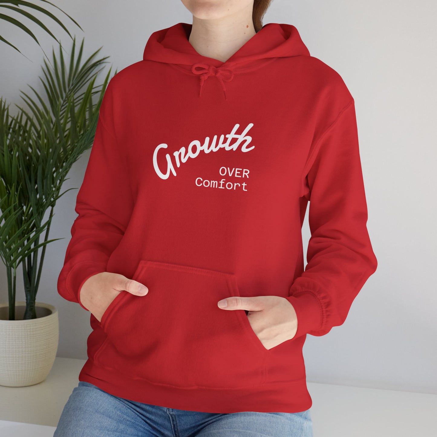 Growth Over Comfort Hoodie - Inspirational Unisex Sweatshirt for Personal Growth