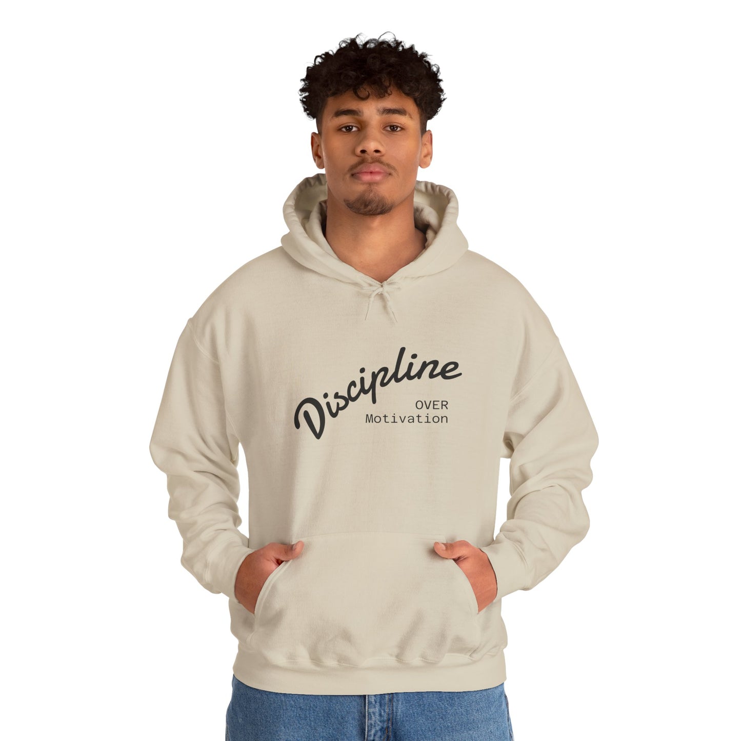 Discipline Over Motivation Hoodie, Unisex Sweatshirt, Cozy Gift for Athletes, Motivational Fashion, Inspirational Apparel