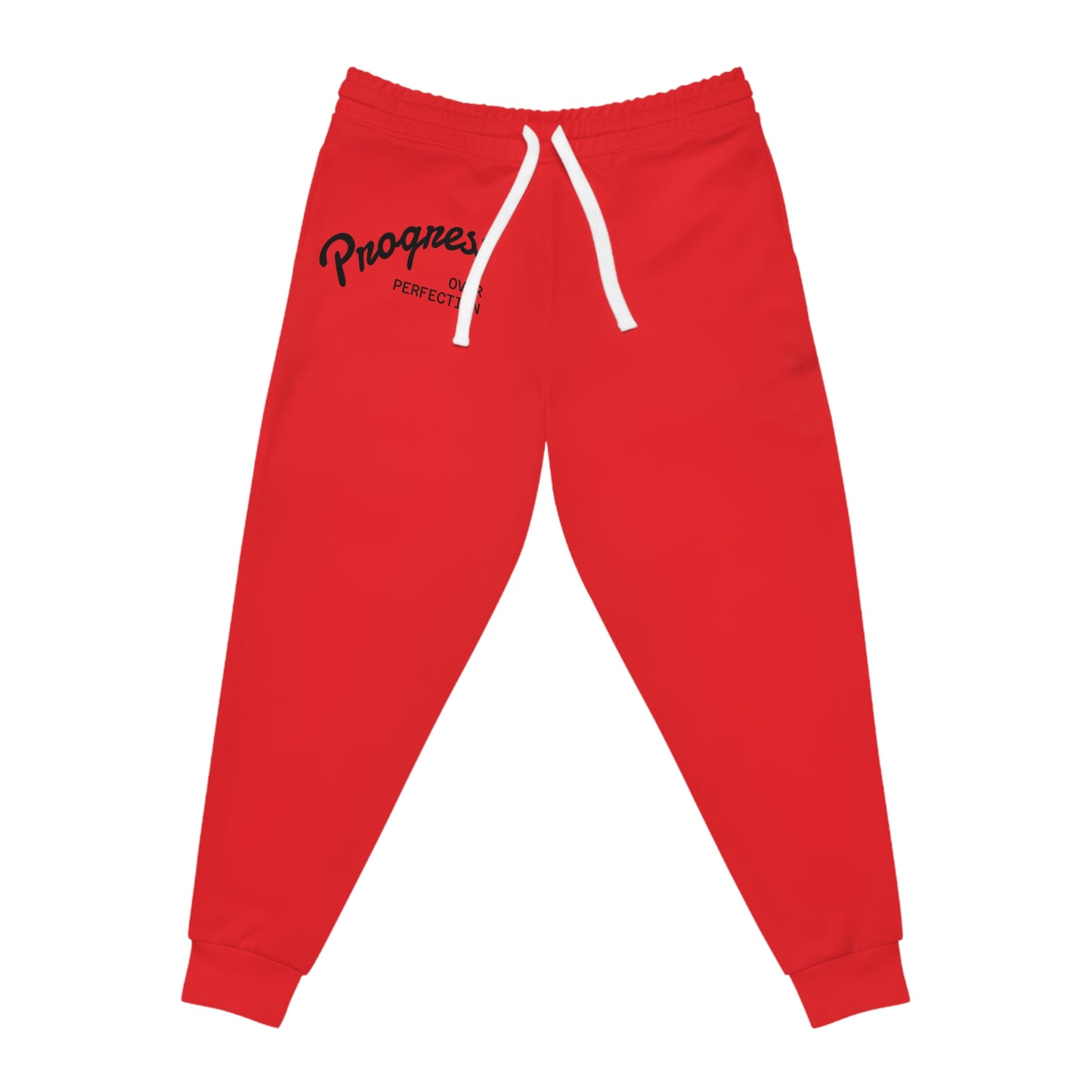 Red Athletic Joggers with Proquest Design | Trendy Activewear for Sports, Casual Outings, Gifts, Daily Comfort, Workout Apparel