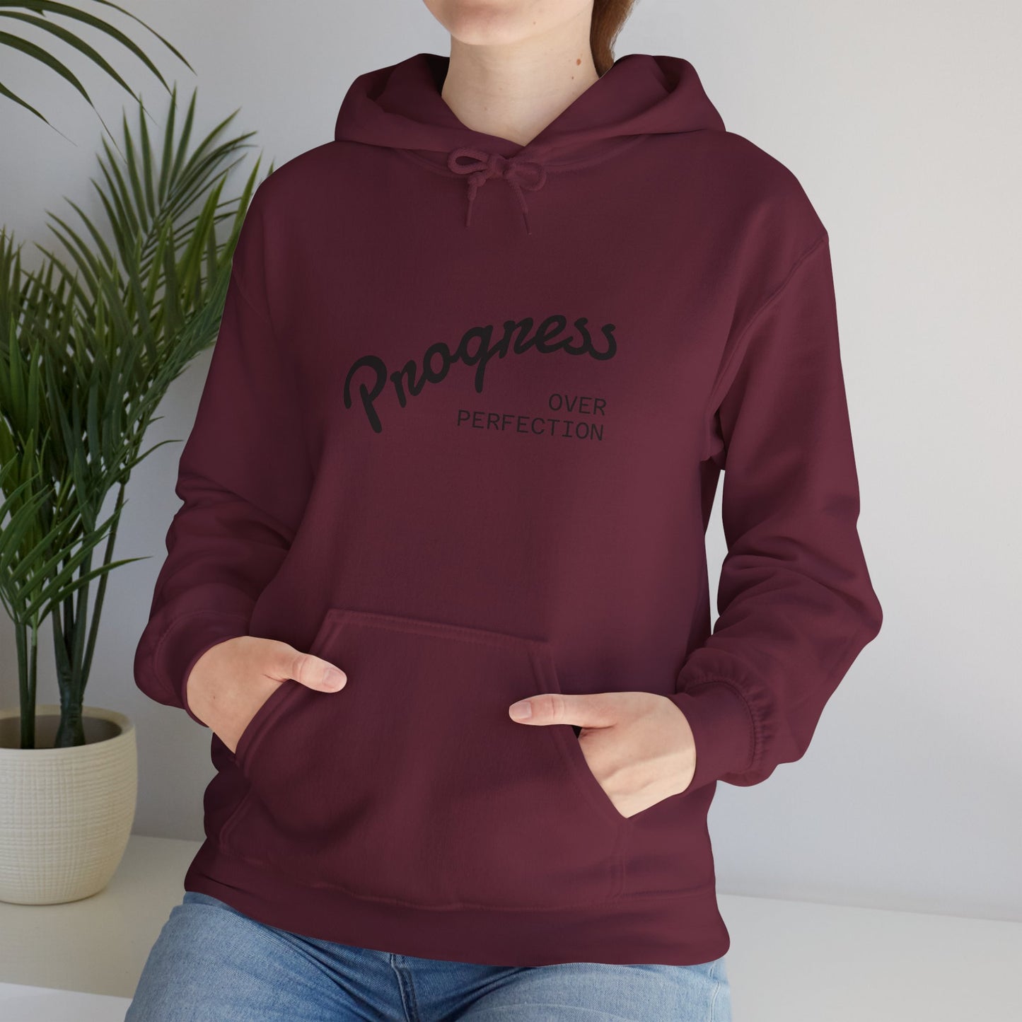Progress Over Perfection Hoodie- Motivational Streetwear