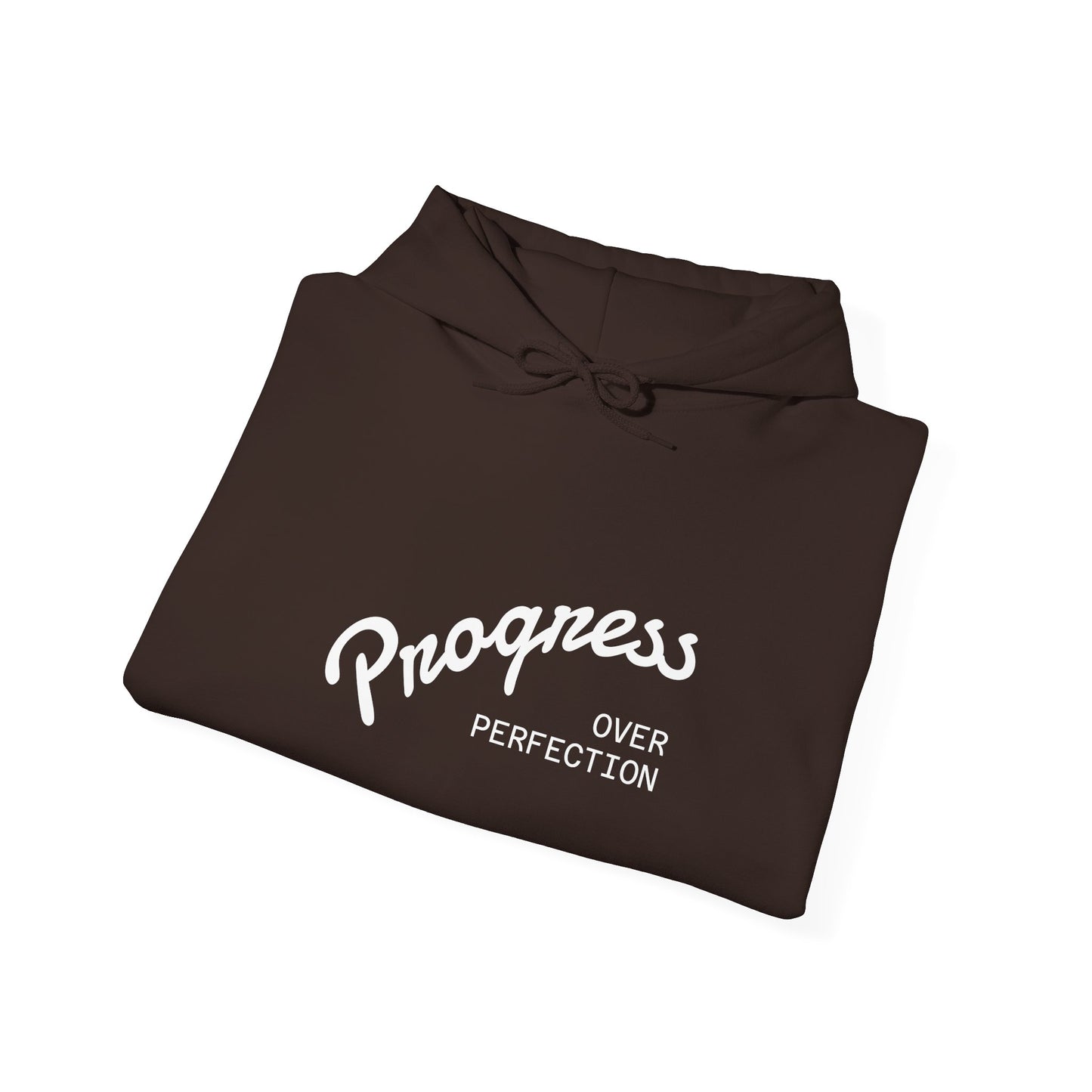 Man Progress Over Perfection - Minimalist Motivational Hoodie