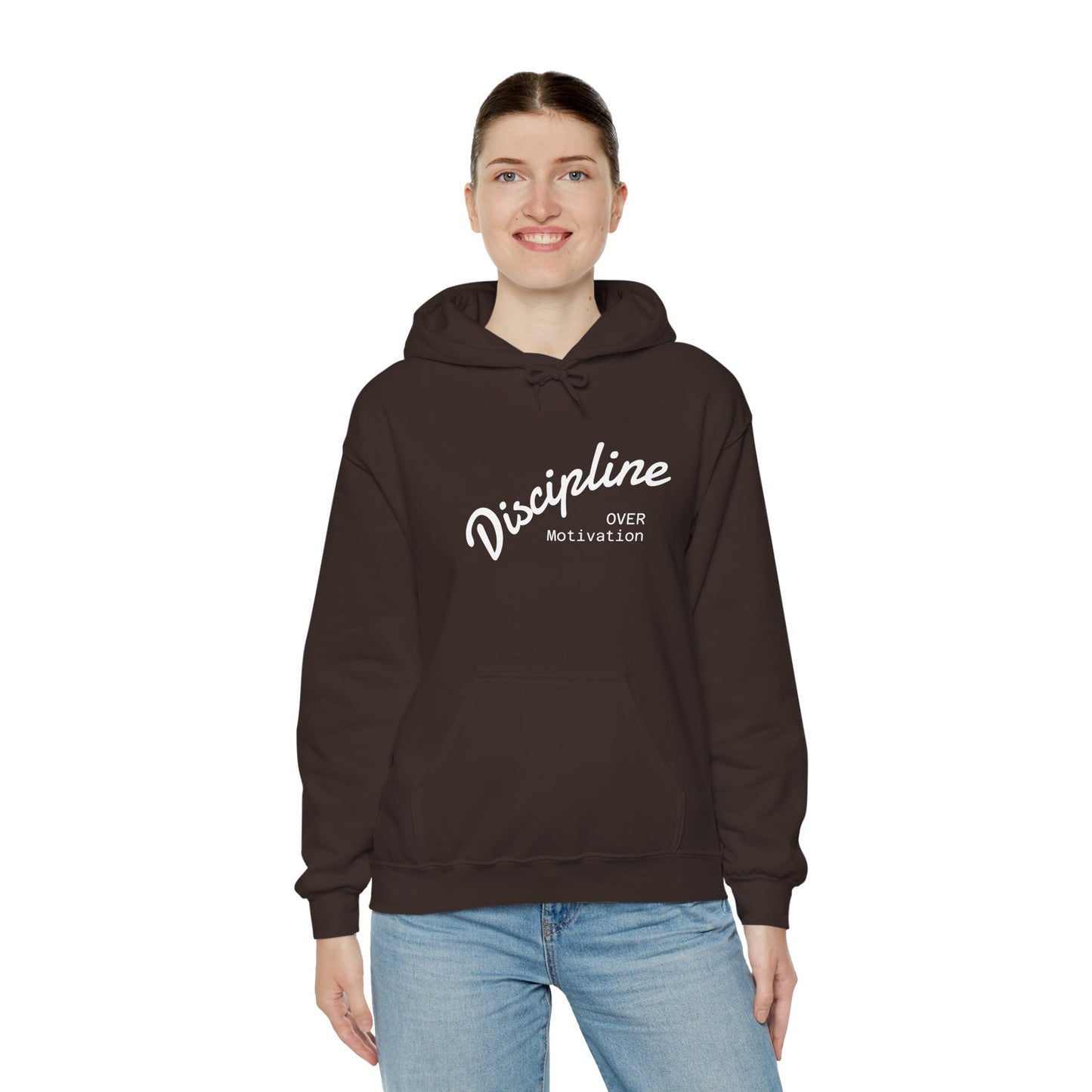 Motivational Hoodie: Discipline Over Motivation, Unisex Sweatshirt for Fitness Lovers, Cozy Gift for Athletes, Inspirational Apparel
