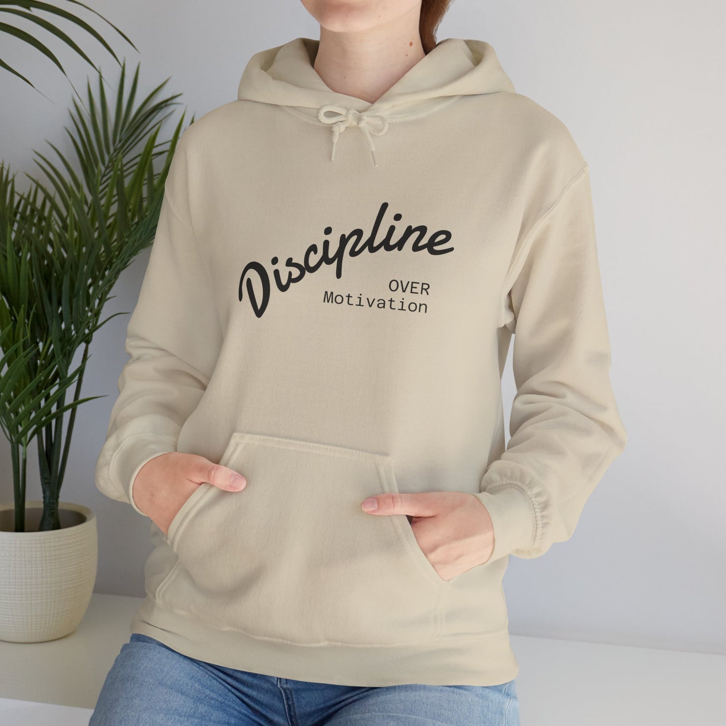 Motivational Hoodie: Discipline Over Motivation, Unisex Sweatshirt for Fitness Lovers, Cozy Gift for Athletes, Inspirational Apparel