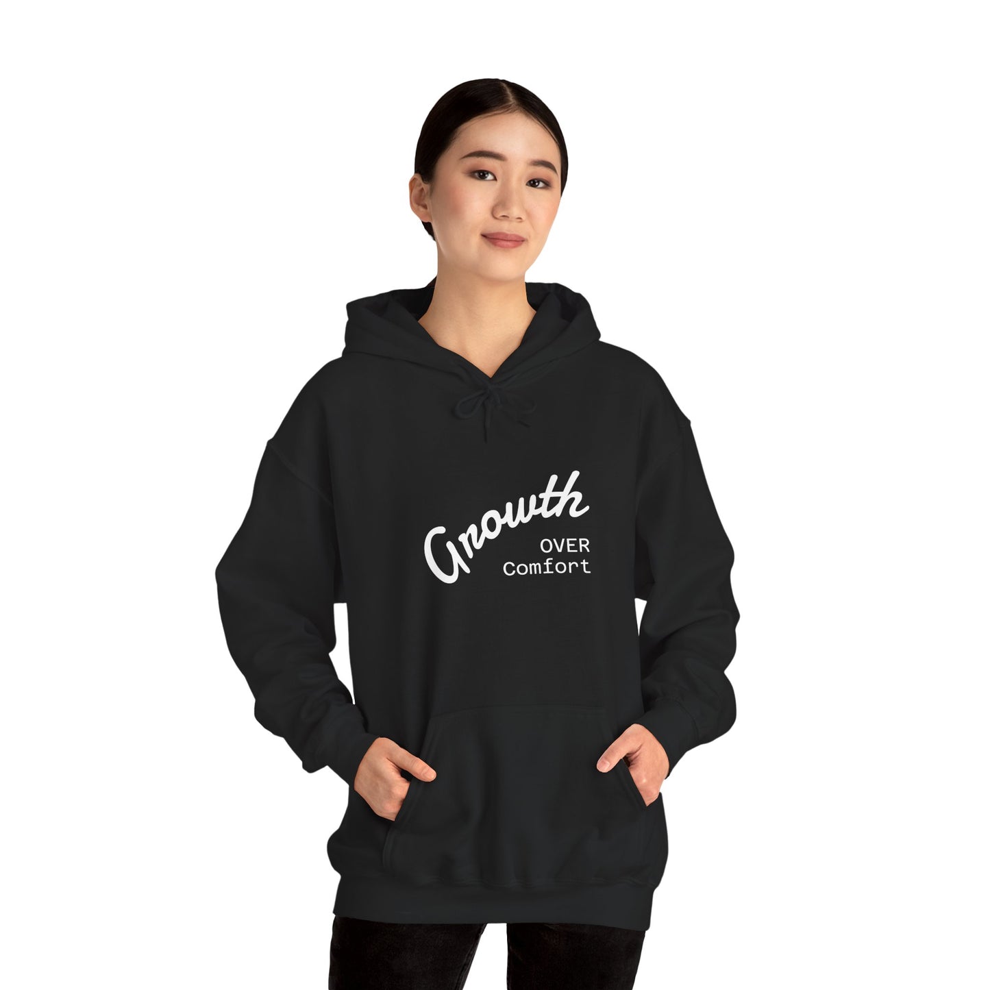 Growth Over Comfort Hoodie - Inspirational Unisex Sweatshirt for Personal Growth