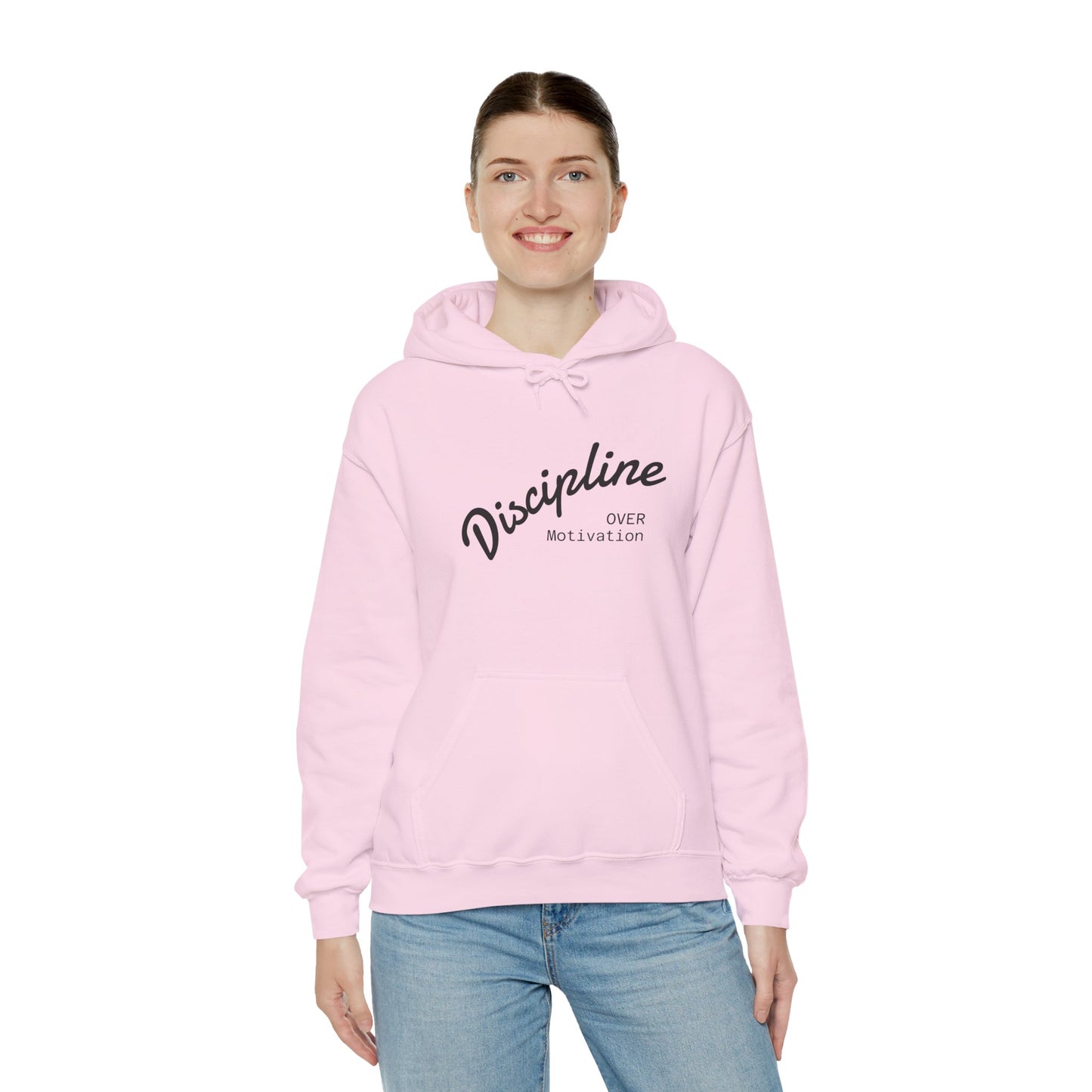 Motivational Hoodie: Discipline Over Motivation, Unisex Sweatshirt for Fitness Lovers, Cozy Gift for Athletes, Inspirational Apparel