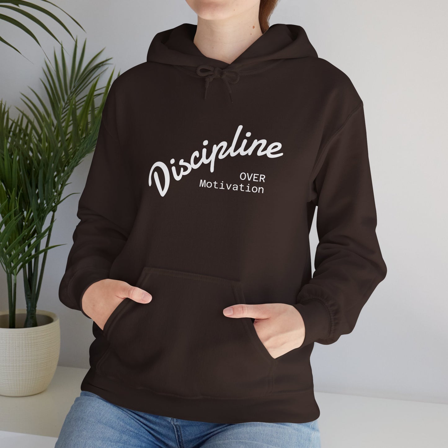 Motivational Hoodie: Discipline Over Motivation, Unisex Sweatshirt for Fitness Lovers, Cozy Gift for Athletes, Inspirational Apparel