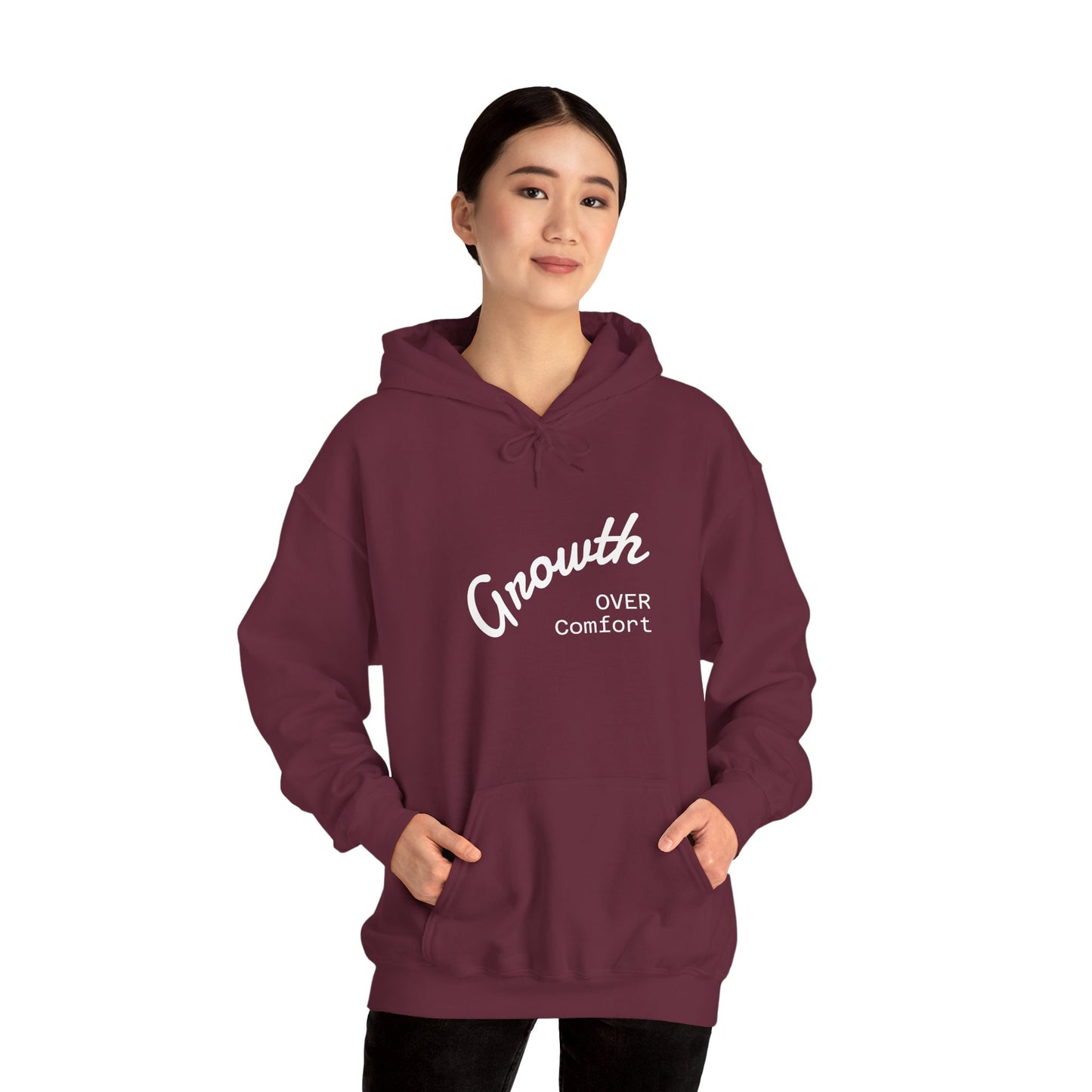 Growth Over Comfort Hoodie - Inspirational Unisex Sweatshirt for Personal Growth