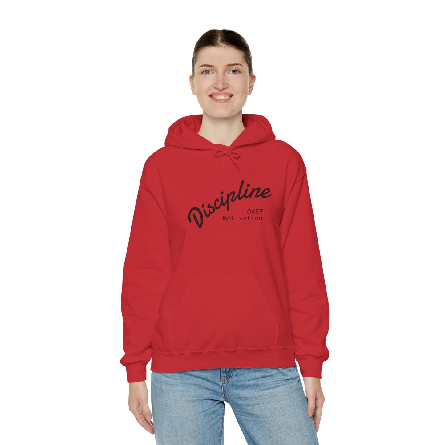Motivational Hoodie: Discipline Over Motivation, Unisex Sweatshirt for Fitness Lovers, Cozy Gift for Athletes, Inspirational Apparel