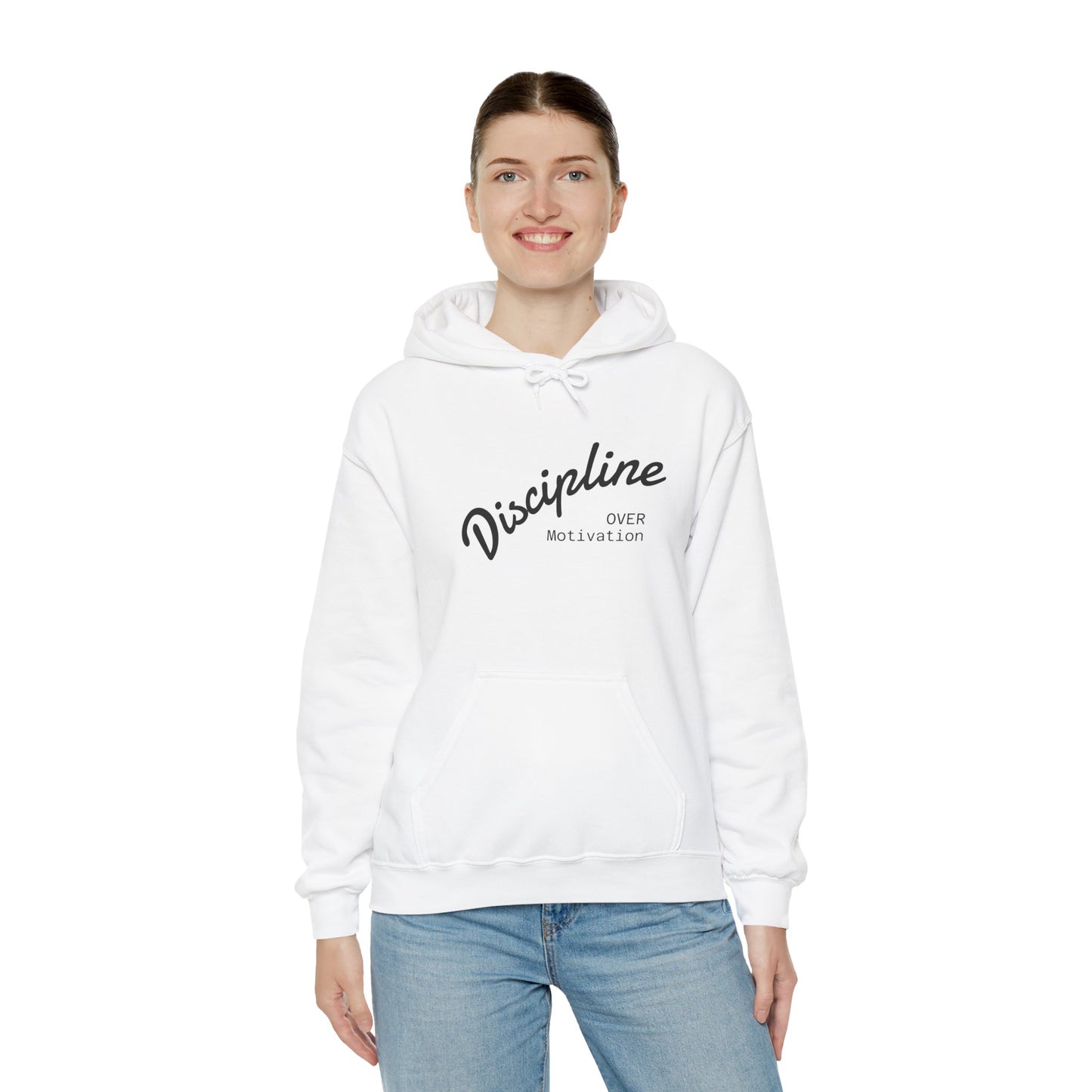 Motivational Hoodie: Discipline Over Motivation, Unisex Sweatshirt for Fitness Lovers, Cozy Gift for Athletes, Inspirational Apparel