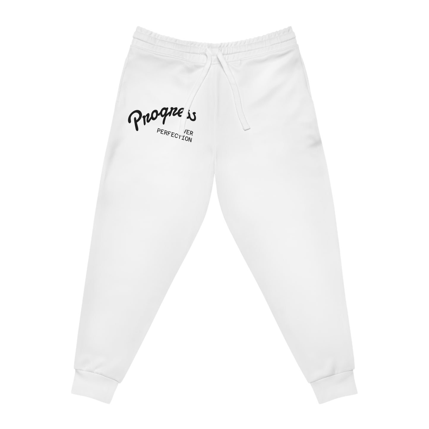 Progress Not Perfection Athletic Joggers, Comfortable Active Pants, Fitness Wear, Casual Loungewear, Gift for Athletes, Workout Gear