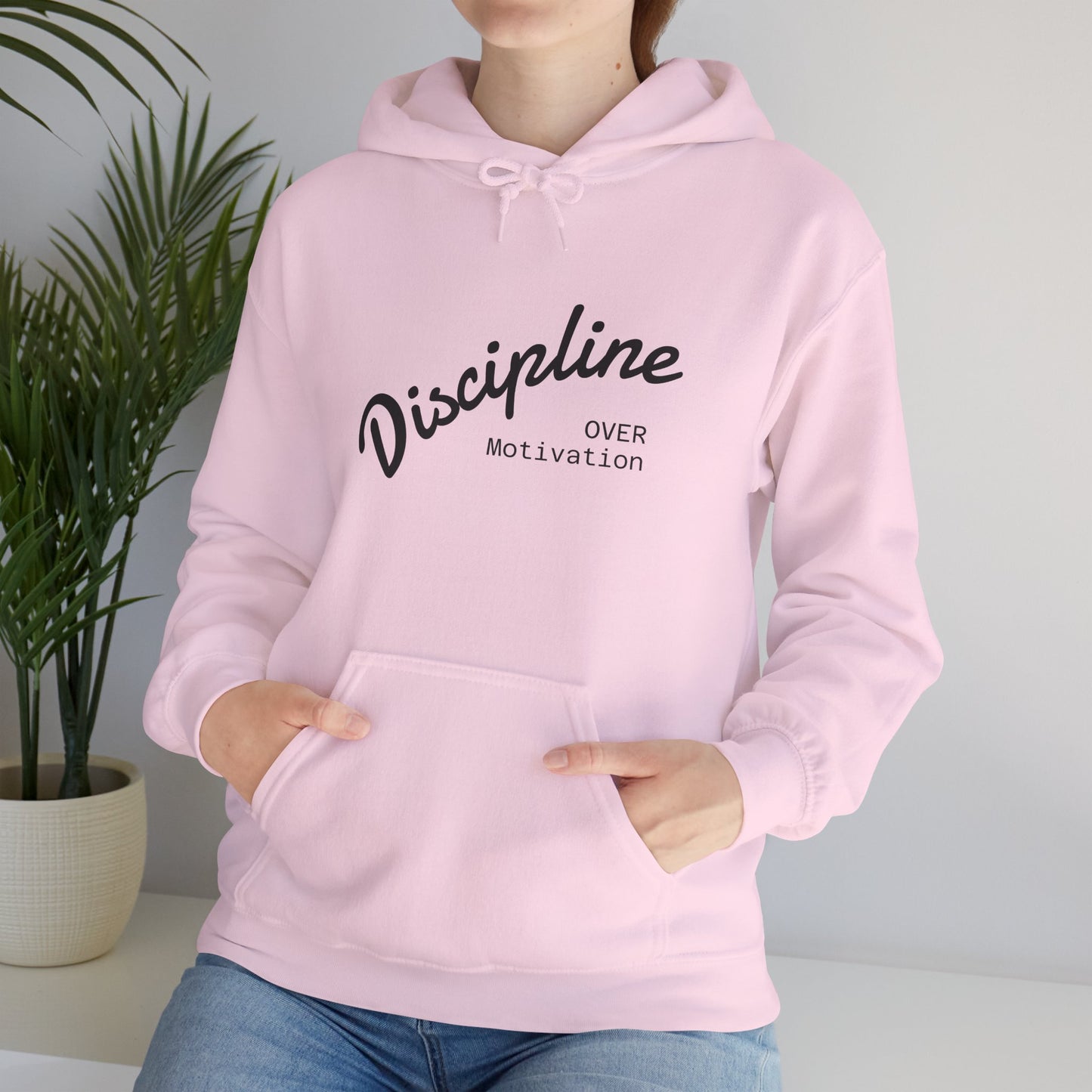 Motivational Hoodie: Discipline Over Motivation, Unisex Sweatshirt for Fitness Lovers, Cozy Gift for Athletes, Inspirational Apparel