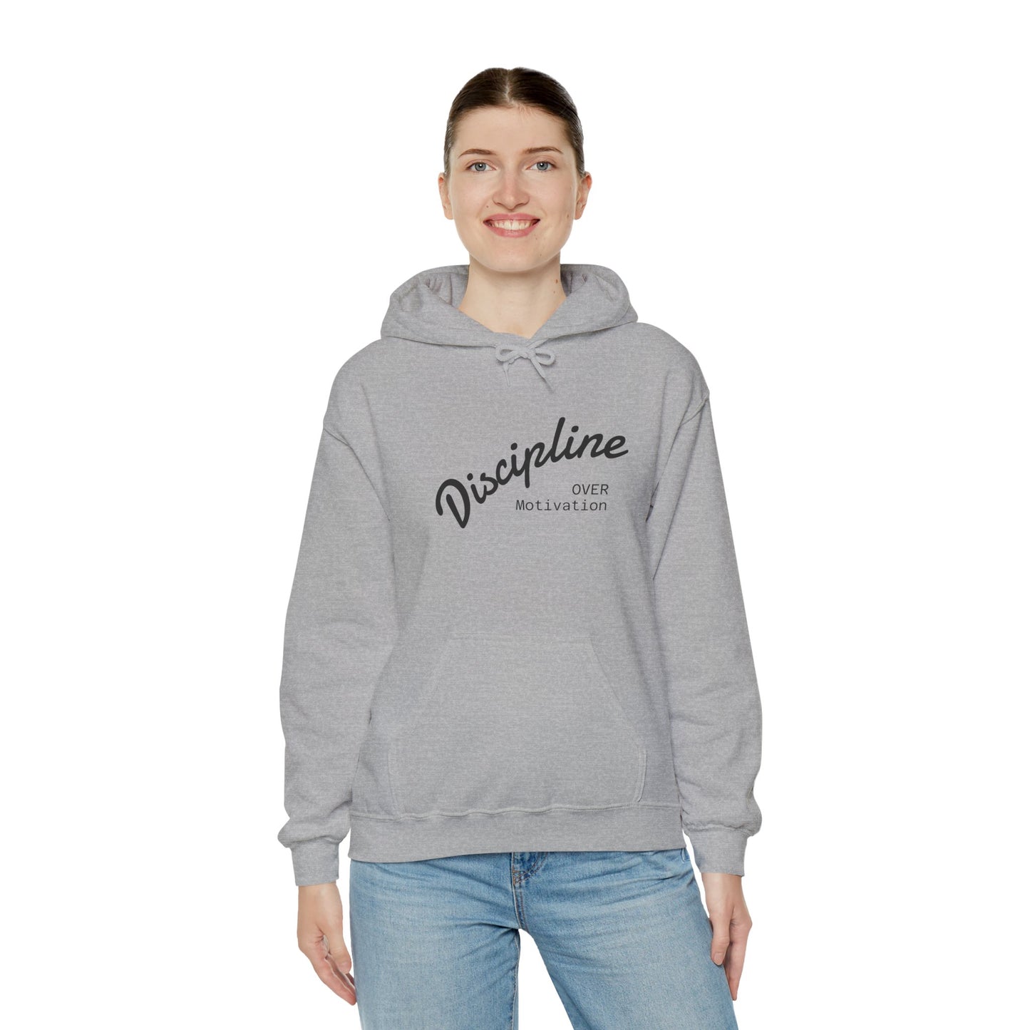 Motivational Hoodie: Discipline Over Motivation, Unisex Sweatshirt for Fitness Lovers, Cozy Gift for Athletes, Inspirational Apparel