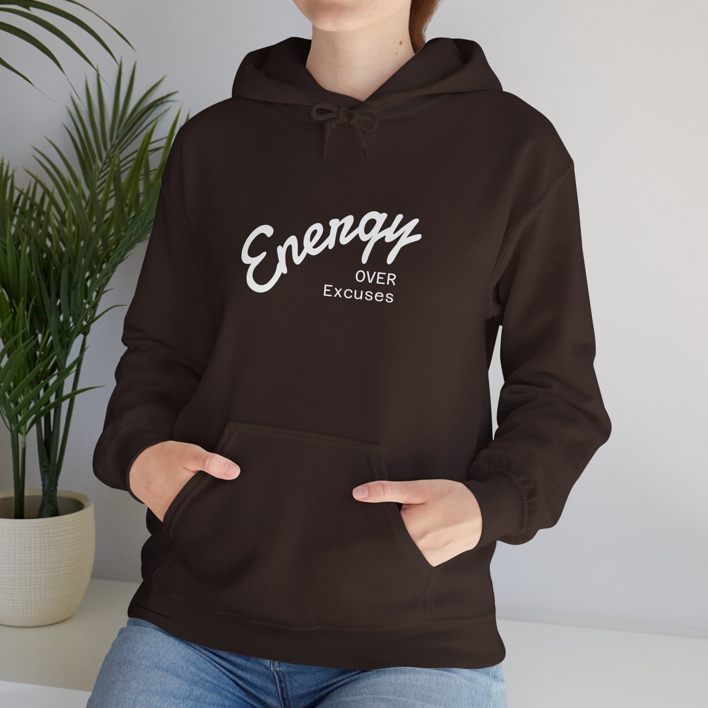 Energetic Motivation Hoodie | Unisex Heavy Blend Sweatshirt | Gift for Fitness Lovers, Casual Wear, Workout Motivation, Fall Fashion
