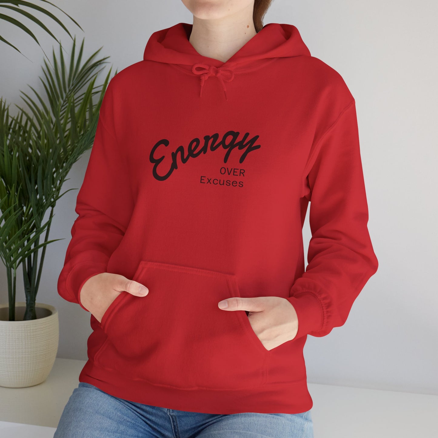 Energetic Motivation Hoodie | Unisex Heavy Blend Sweatshirt | Gift for Fitness Lovers, Casual Wear, Workout Motivation, Fall Fashion