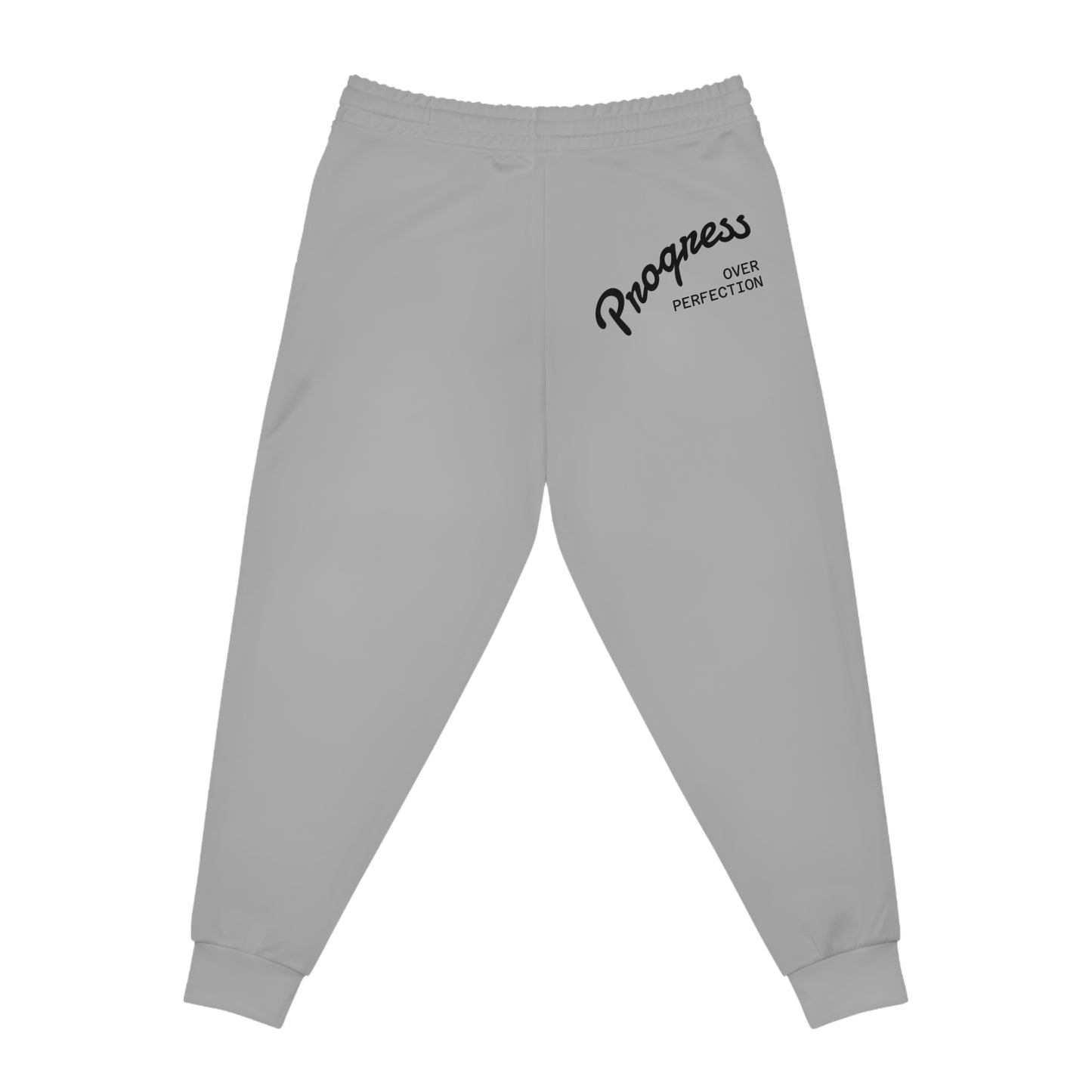 Progress Over Perfection Joggers, Motivational Athletic Pants, Fitness Apparel on, Casual Loungewear, Gift for Athletes, Running Pants