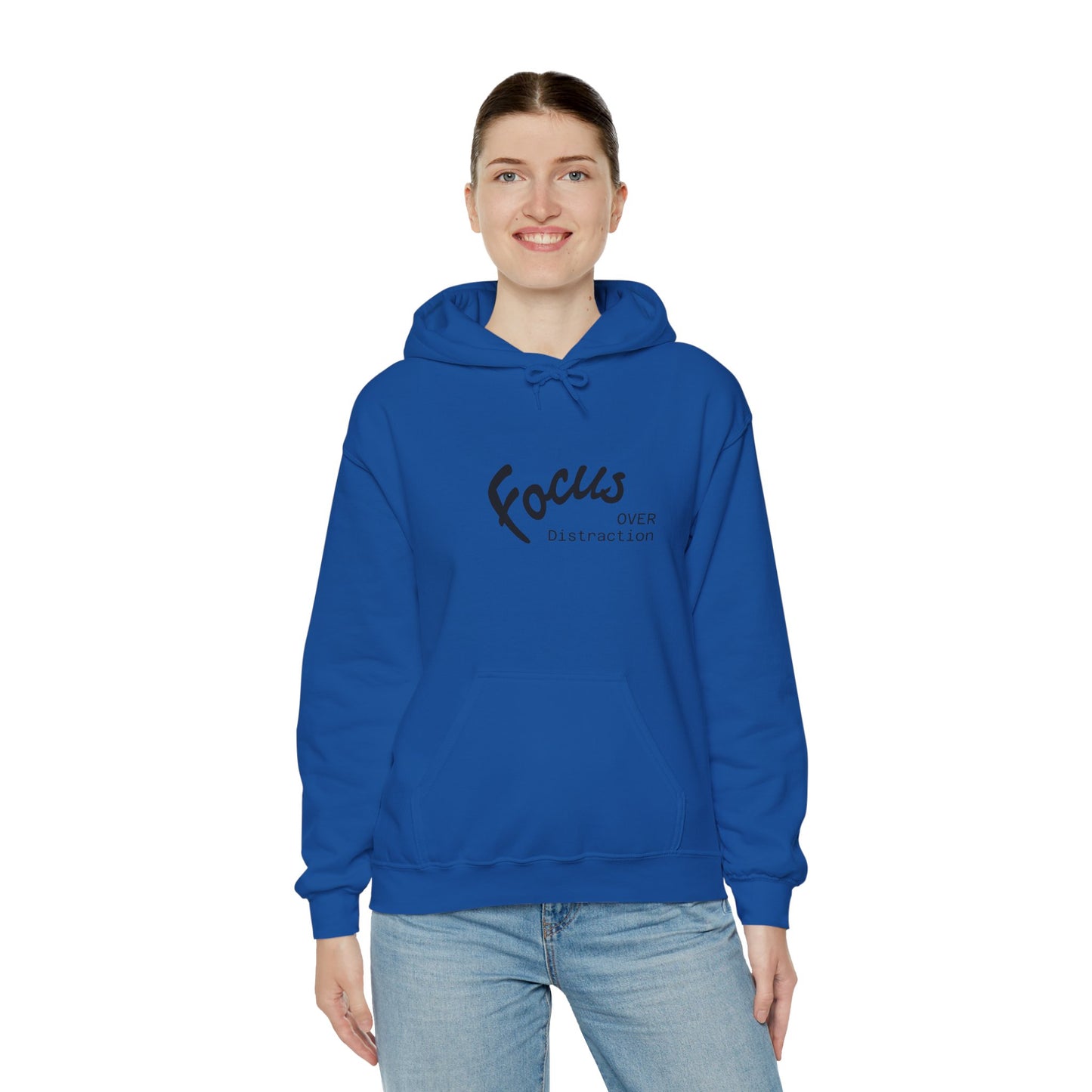 Focus Over Distraction Motivational Hoodie