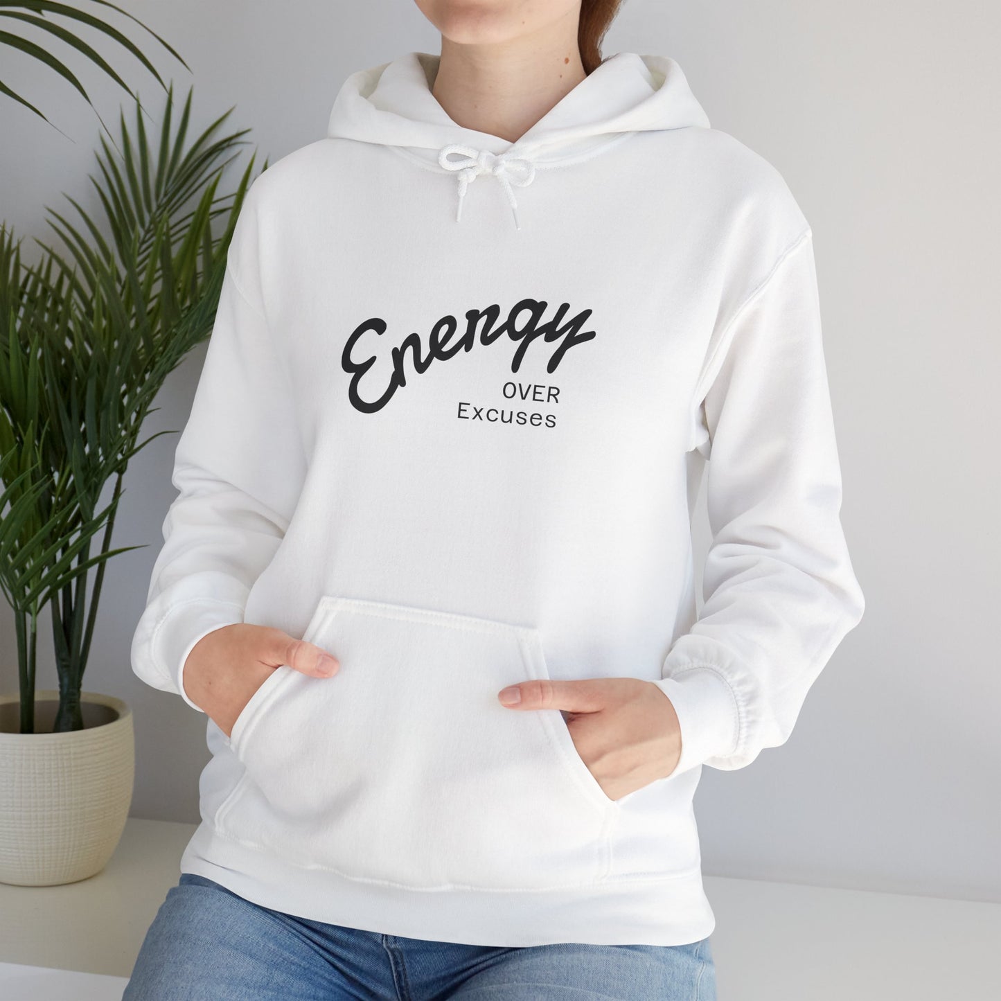 Energetic Motivation Hoodie | Unisex Heavy Blend Sweatshirt | Gift for Fitness Lovers, Casual Wear, Workout Motivation, Fall Fashion
