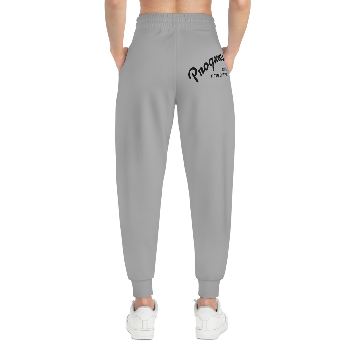 Progress Over Perfection Joggers, Motivational Athletic Pants, Fitness Apparel on, Casual Loungewear, Gift for Athletes, Running Pants