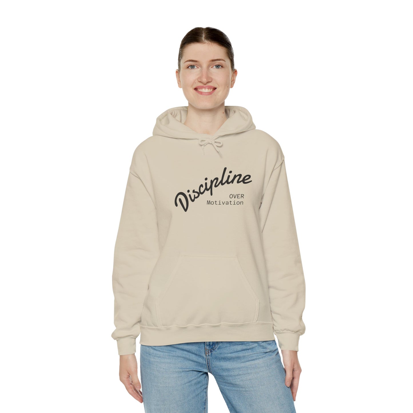 Motivational Hoodie: Discipline Over Motivation, Unisex Sweatshirt for Fitness Lovers, Cozy Gift for Athletes, Inspirational Apparel