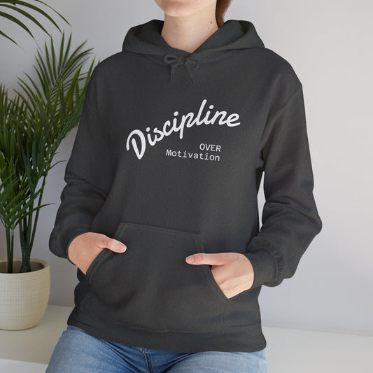 Motivational Hoodie: Discipline Over Motivation, Unisex Sweatshirt for Fitness Lovers, Cozy Gift for Athletes, Inspirational Apparel