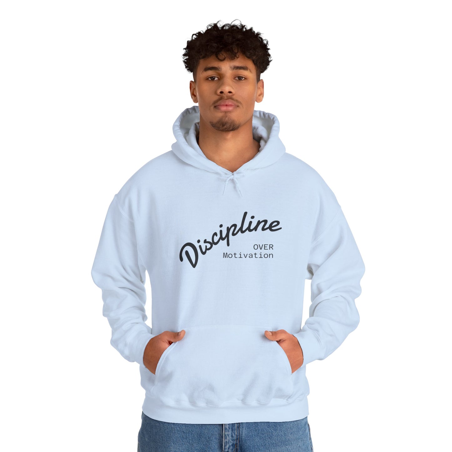 Discipline Over Motivation Hoodie, Unisex Sweatshirt, Cozy Gift for Athletes, Motivational Fashion, Inspirational Apparel