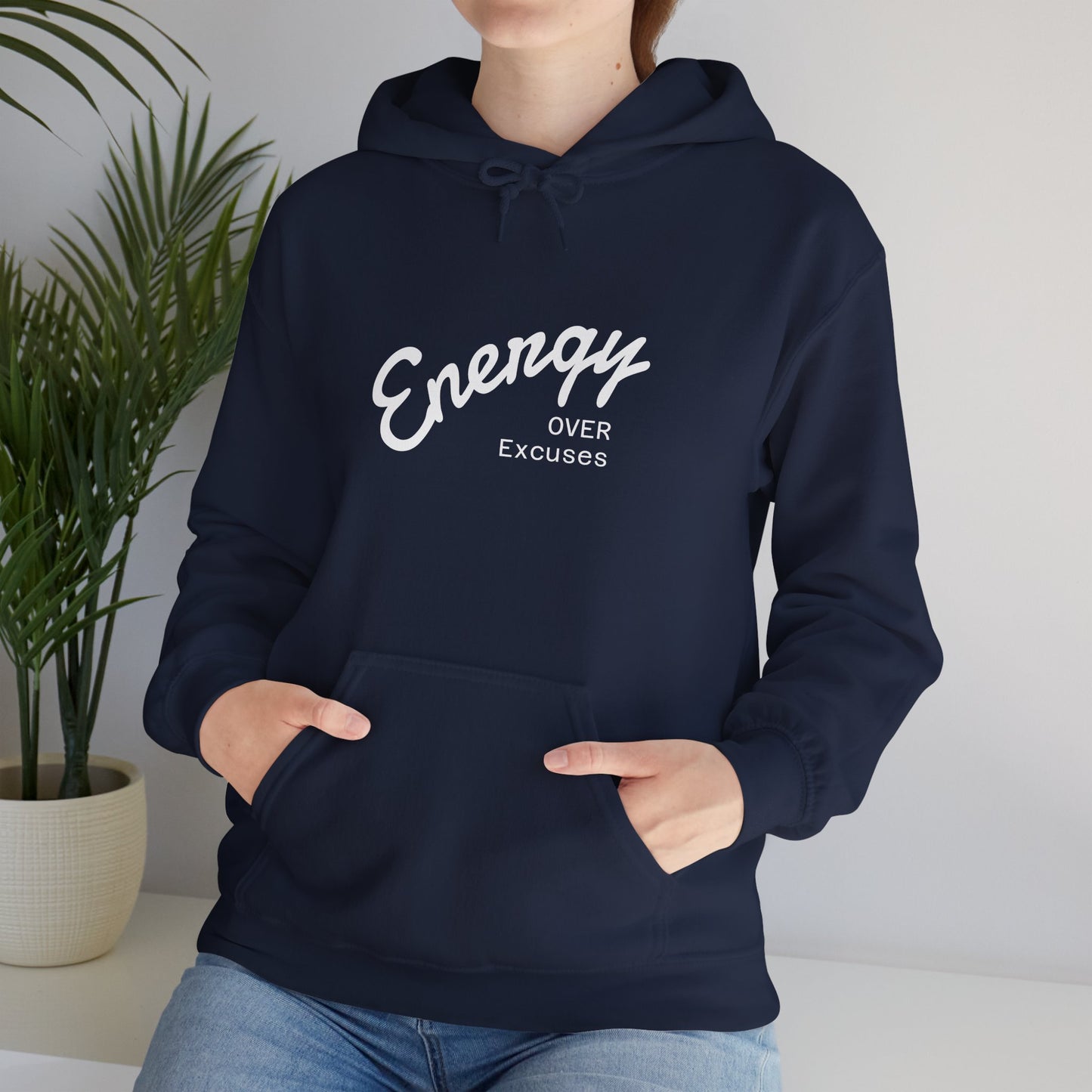 Energetic Motivation Hoodie | Unisex Heavy Blend Sweatshirt | Gift for Fitness Lovers, Casual Wear, Workout Motivation, Fall Fashion