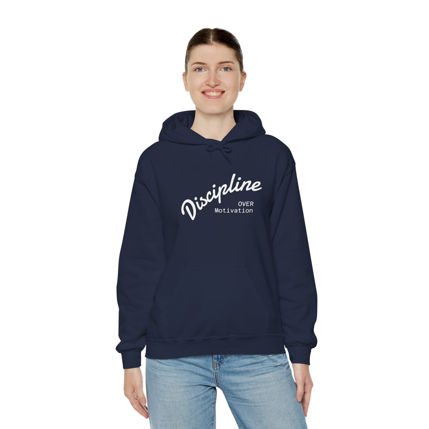 Motivational Hoodie: Discipline Over Motivation, Unisex Sweatshirt for Fitness Lovers, Cozy Gift for Athletes, Inspirational Apparel