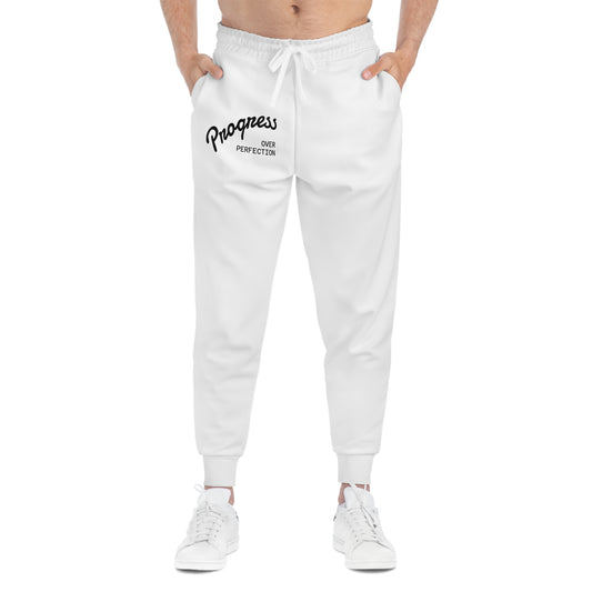 Progress Not Perfection Athletic Joggers, Comfortable Active Pants, Fitness Wear, Casual Loungewear, Gift for Athletes, Workout Gear