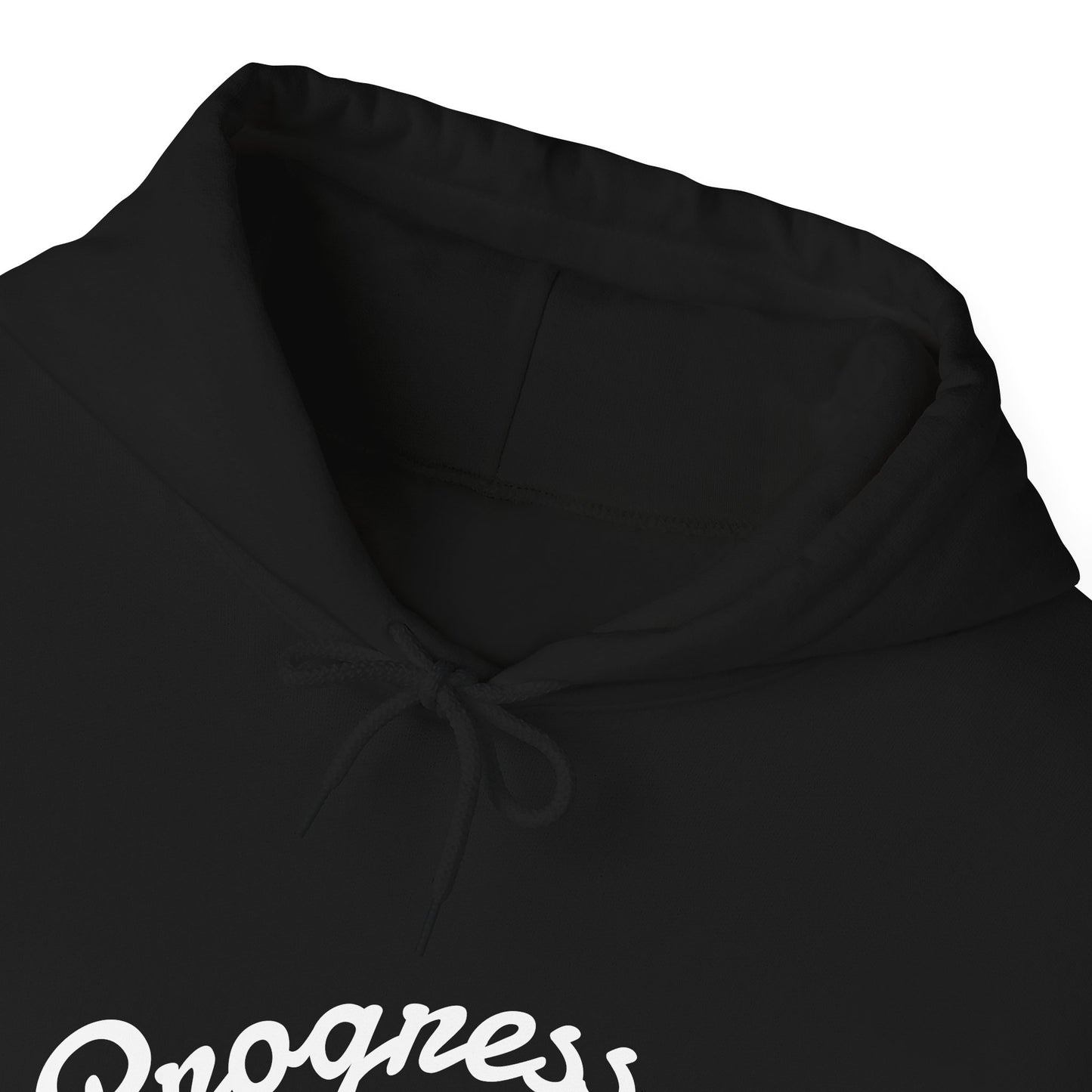 Man Progress Over Perfection - Minimalist Motivational Hoodie